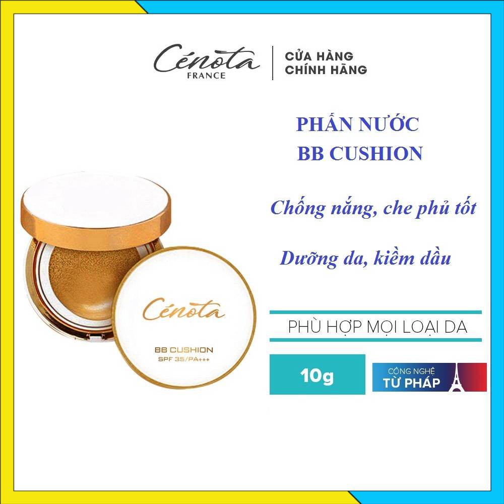 [Chính hãng] Phấn nước Cénota BB Cushion 10g chống nắng, lâu trôi, kiềm dầu tốt, mỏng mịn tự nhiên  - Mã C42