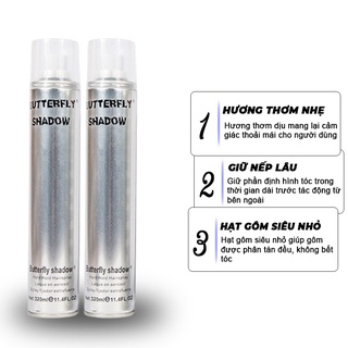 Gôm xịt tóc nam butterfly shadow 320ml