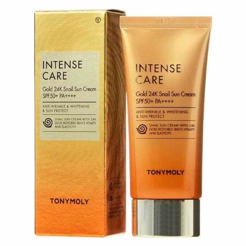 [Auth] Kem chốn nắng Tonymoly Intense Care Gold 24k Snail Sun Cream SPF50+ PA++++