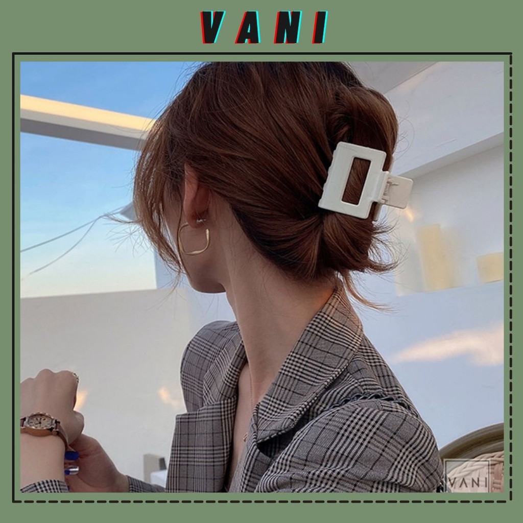 Kẹp Tóc Càng Cua Hàn Quốc Hình Chữ Nhật Nhỏ Nhiều Màu Trendy - Vani Store [PKT00183]