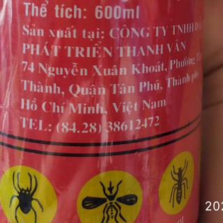 🌷 BÌNH XỊT CÔN TRÙNG ( 600ml)  - BÌNH XỊT MUỖI SỐ 9 - XỊT ĐỎ