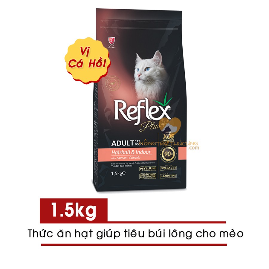 Thức Ăn Mèo Giúp Tiêu Búi Lông Reflex Plus HairBall Gói 1.5KG - Reflex Plus Adult Cat Food Hairball Salmon