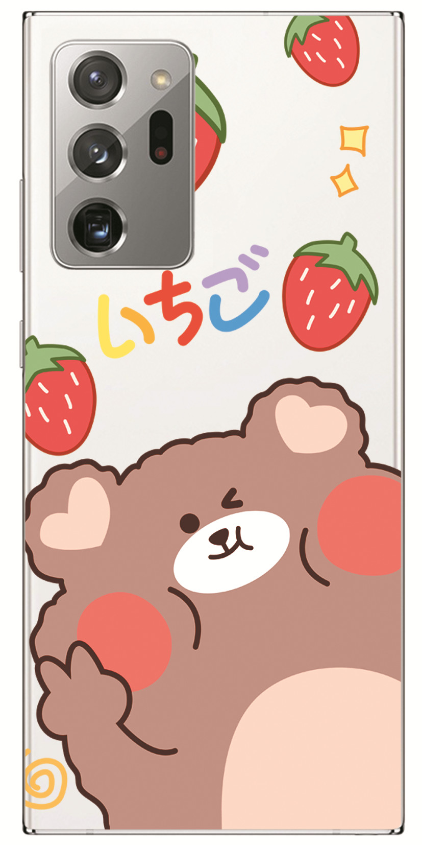 Samsung Galaxy Note 20 Ultra 5G/Note 8 9 10+ Pro INS Cute Cartoon Little brown bear Clear Soft Silicone TPU Phone Casing Lovely astronaut Rocket ship Case Couple Back Cover