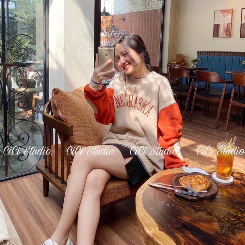 ÁO SWEATER  PHỐI MÀU " NEBRASKA “