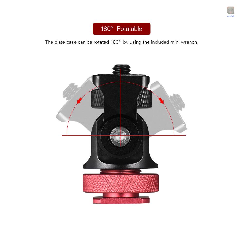 ANDOER Ngàm gắn máy ảnh xoay 180 độ ốc vít 1/4 inch kèm cờ lê cho máy ảnh DSLR