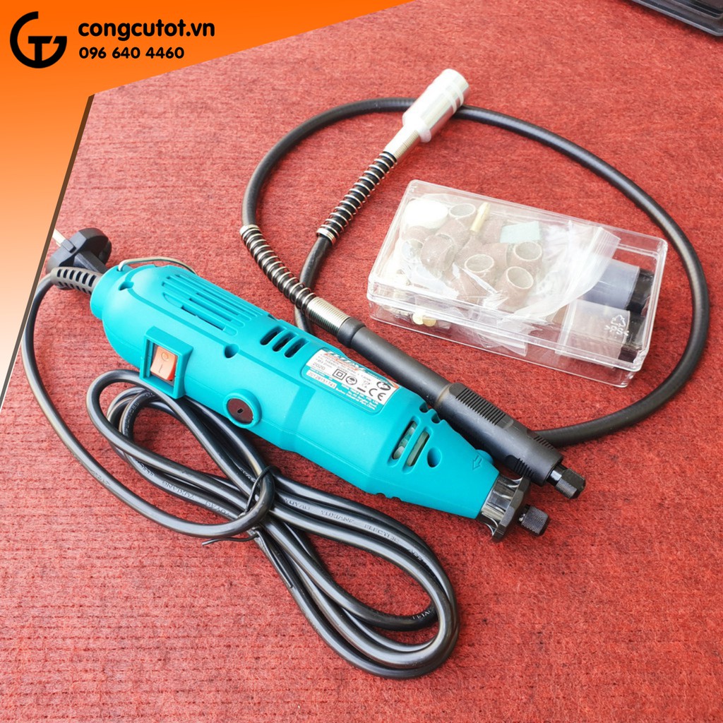 Bộ máy khoan mài đa năng điều tốc cốt 3.2ly 130W Total TG501032 và 100 phụ kiện