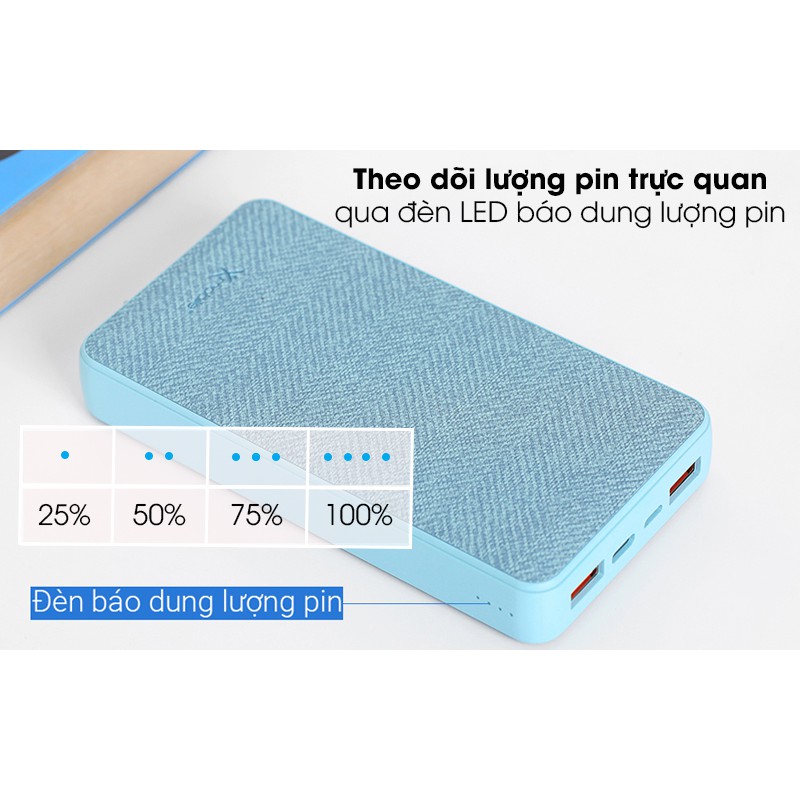 Pin sạc dự phòng Polymer 15.000mAh Type C PD QC3.0 Xmobile PowerBox P72D Xanh