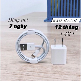 Bộ Củ Cáp Iphone [BH 12 Tháng ] Dây Sạc Iphone Chính Hãng Không Nóng Máy Dành Cho Dòng Ip 5/6/6s/7/8/X/Xsmax