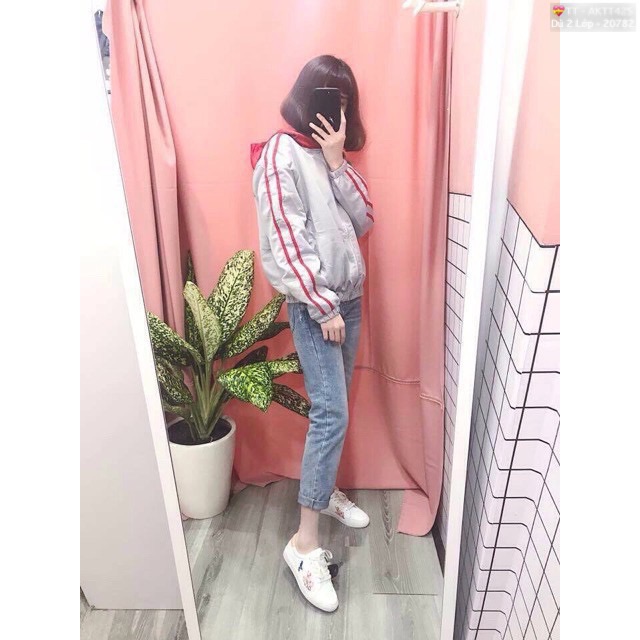 🎆𝐃𝐮̀ 𝟐 𝐋𝐨̛́𝐩🎆 BAC Áo Khoác Dù Phối Nón Tay Sọc (Kèm Video, Hình Thật) | BigBuy360 - bigbuy360.vn