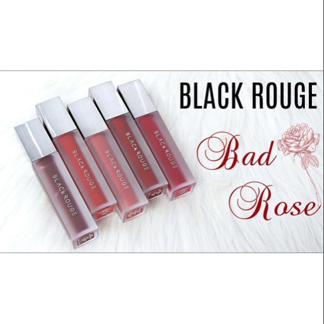 Son kem lì Black Rouge Air Fit Velvet Tint Season 4 Bad Rose - swatch ảnh 2