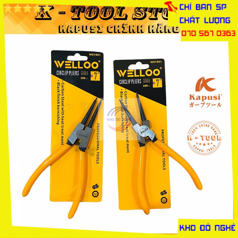 Bộ 4 kìm mở phe trong, phe ngoài, mũi thẳng, mũi cong (kìm phanh) - Kìm Mở Phe Linbon 7 INCH - Chính hãng KAPUSI - KDNTP