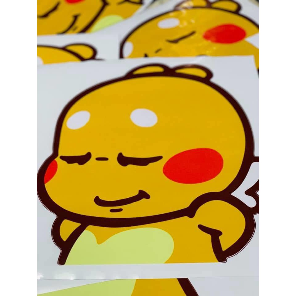 Tem dán xe tải ,DECAL xe ô tô CHẾ HÌNH KHỦNG LONG LONGBEE DỄ THƯƠNG - MÀU CHUẨN ĐẸP 30x30