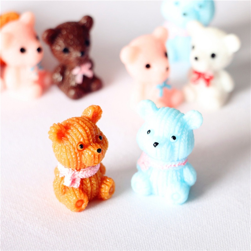 Set 3 Mô Hình Gấu Mini Trang Trí Nhà Búp Bê