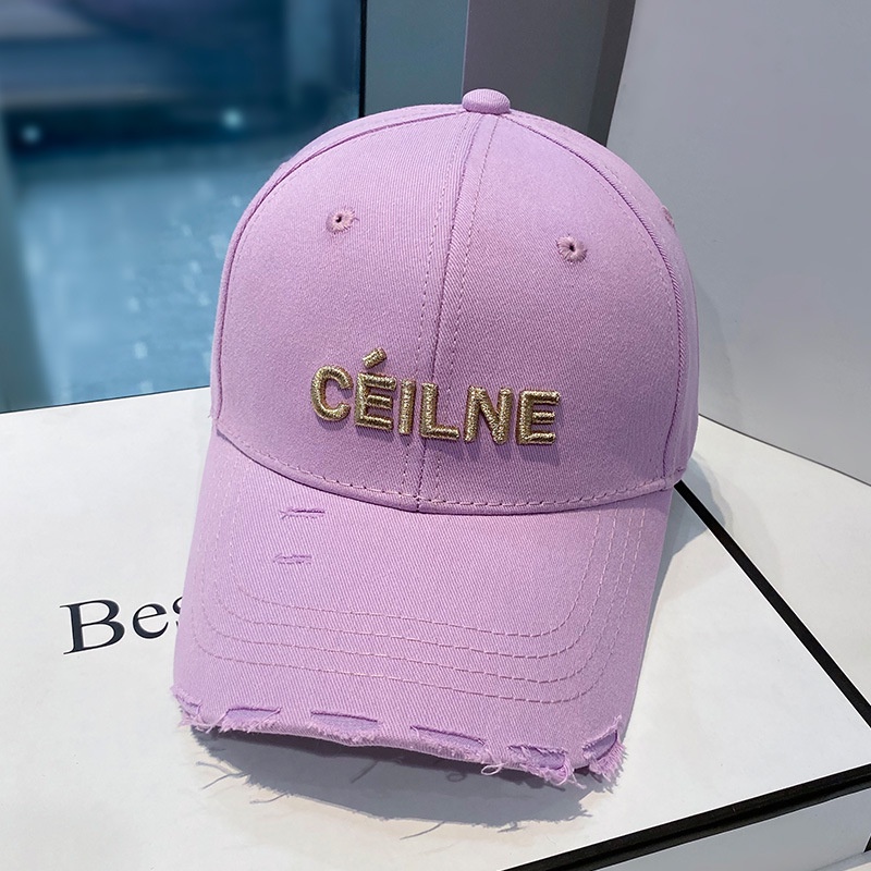 Mũ lưỡi trai rách ❤️ Nón thêu chữ CÉILNE phong cách Ulzzang form unisex nam nữ