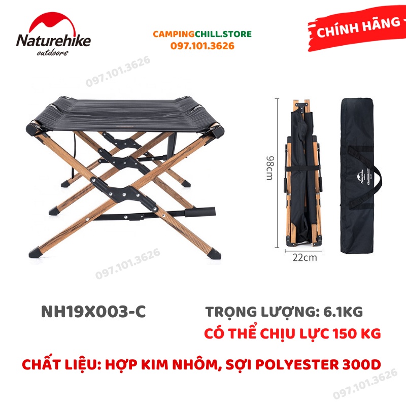 GIƯỜNG ĐƠN GẤP GỌN KHI ĐI DÃ NGOẠI, CẮM TRẠI NATUREHIKE NH19X003-C