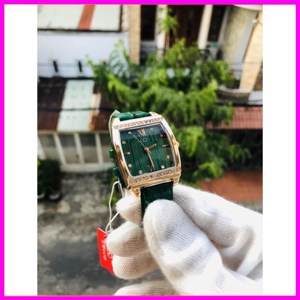 Đồng hồ nữ dây da GUQI quyến rũ đồng hồ nữ mặt vuông đính đá dây da chính hãng chống nước | BigBuy360 - bigbuy360.vn