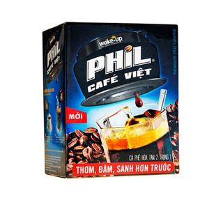 Cà phê đen hòa tan có đường PHIL hộp 15 gói x 16g