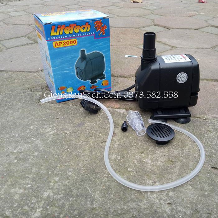 Máy bơm nước Bể Cá Mini Lifetech AP 2000 tiết kiệm điện Công Suất 26W đẩy cao 2M