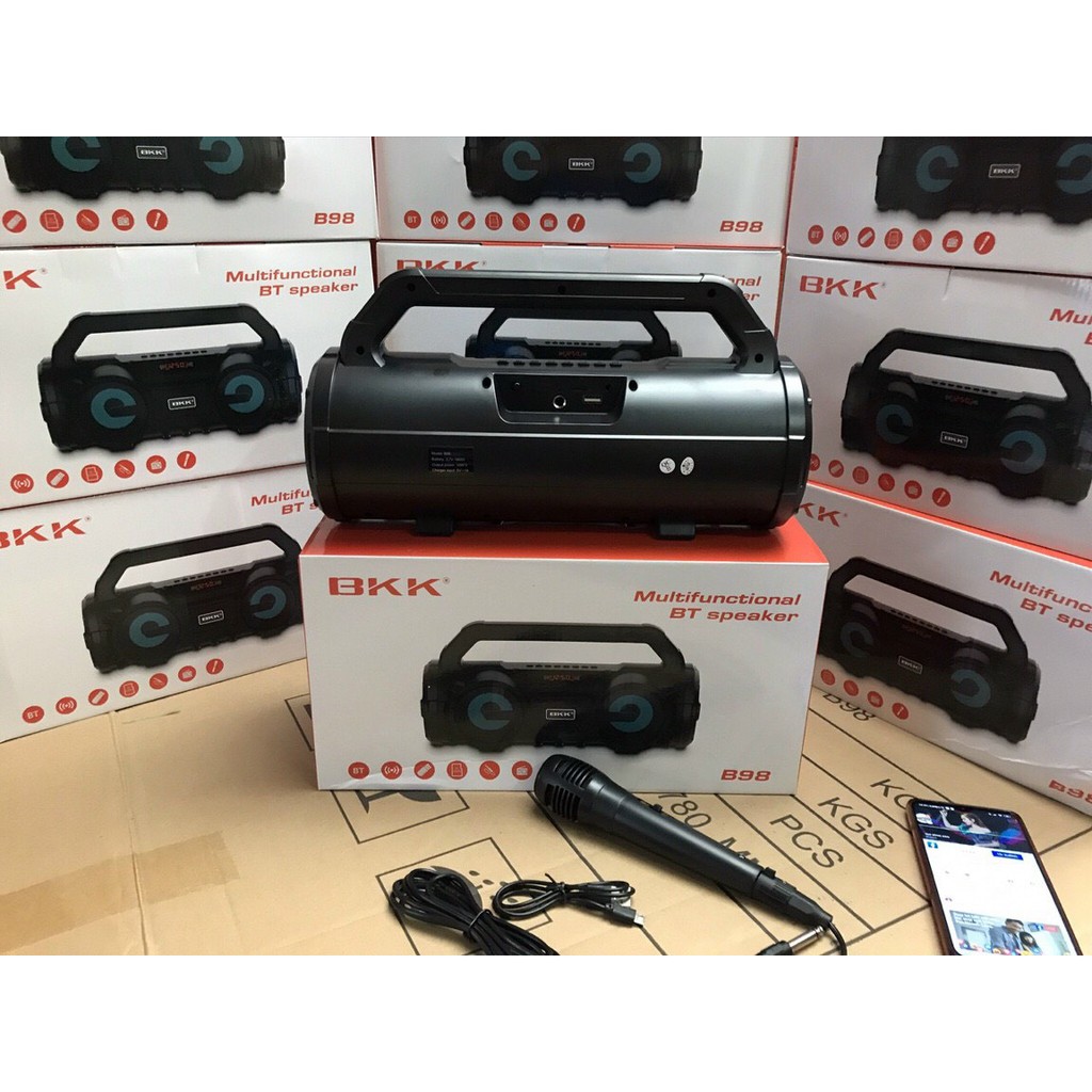 [Mua 1 Tặng 1] Loa Karaoke BKK B98 Bluetooth, TẶNG 01 MICRO, CNS.365 Âm Thanh Cực Hay, Đèn Led Sống Động