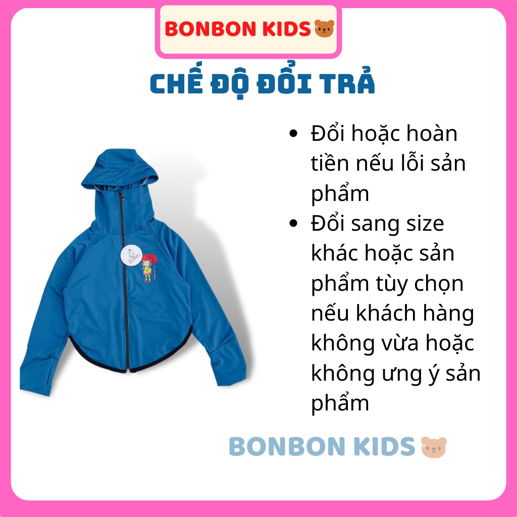 Áo Chống Nắng Cho Bé Trai, Gái 1, 2, 3, 4, 5 Tuổi Thông Hơi Kim Cương Chống Tia UV Hàng Cao Cấp BONBON KIDS