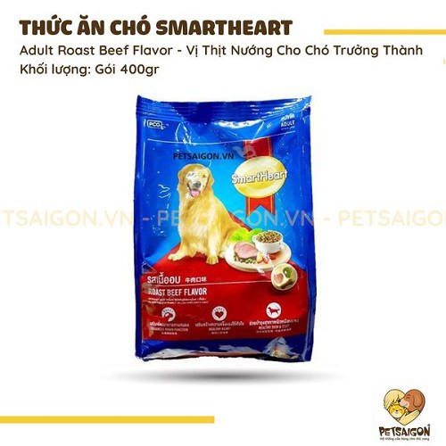 [CHÍNH HÃNG] THỨC ĂN SMARTHEART ADULT CHO CHÓ - GÓI 400G