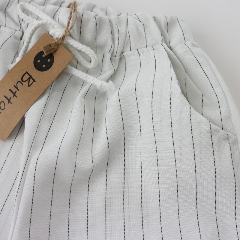 Quần dài bé gái Button 3-13 tuổi  Quần chun bo gấu cotton 0622