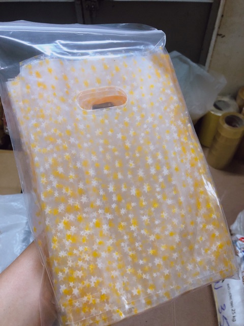 Xấp 100 túi nilon trong in hình xinh xắn 15x20 - 30k