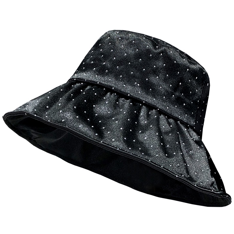 Mũ Tai Bèo Vành Rộng Đính Đá Phong Cách Phương Tây Thời Trang Mùa Hè Cho Nữ