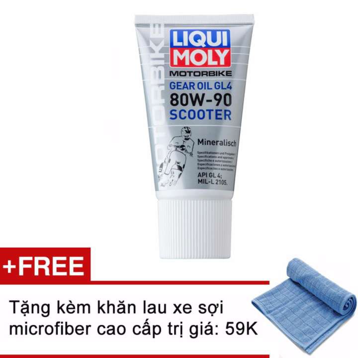 Nhớt hộp số xe tay ga cao cấp Liqui Moly Gear Oil GL4 80W-90 Scooter 1680 150ml ( tặng kèm khăn xanh )