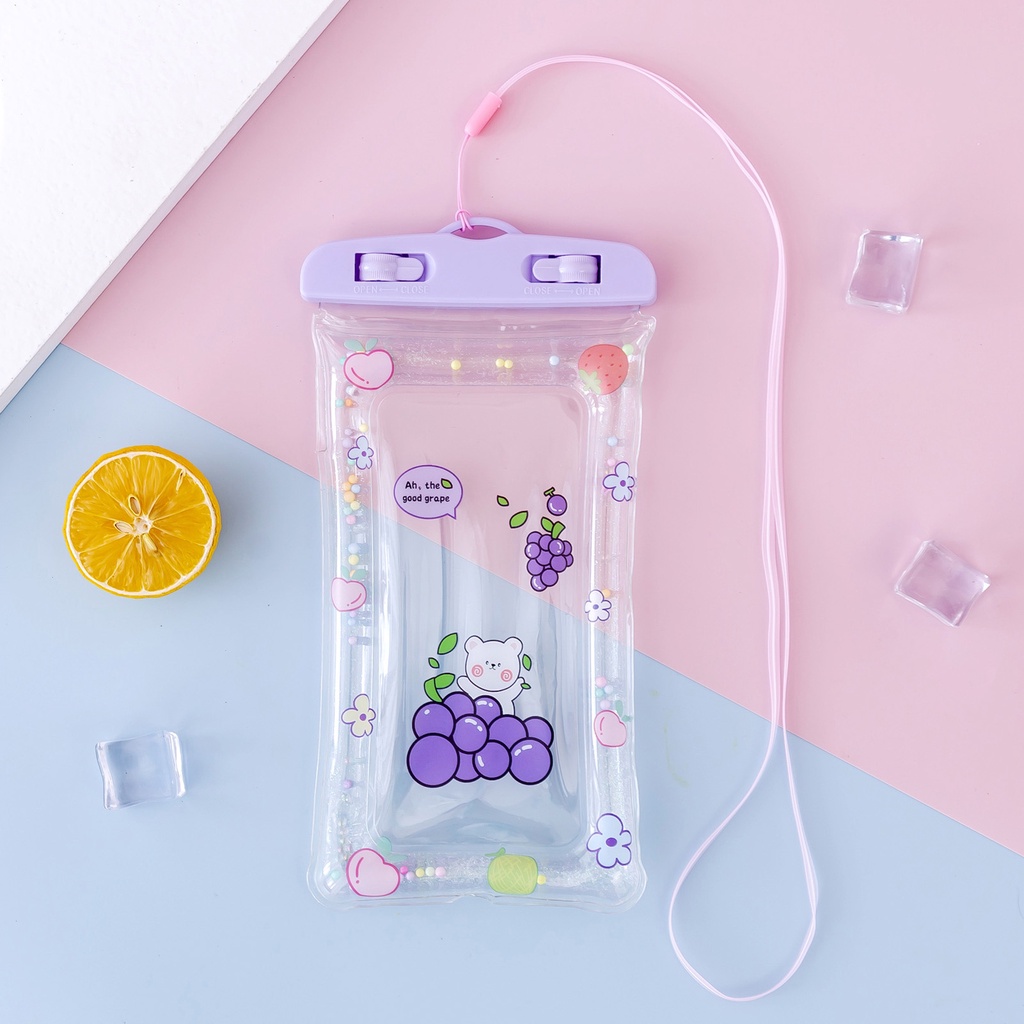 Túi Đựng Điện Thoại Siêu Mỏng Chống Nước Ip68 Họa Tiết Hoạt Hình