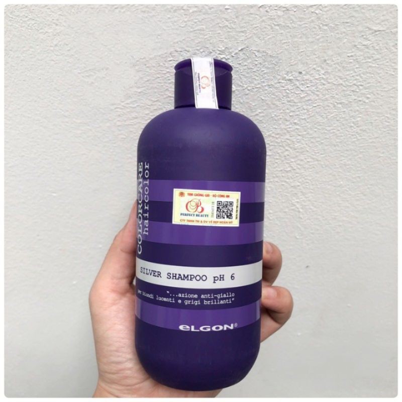 Dầu gội tím Elgon Silver Colorcare Shampoo 300ml khử vàng