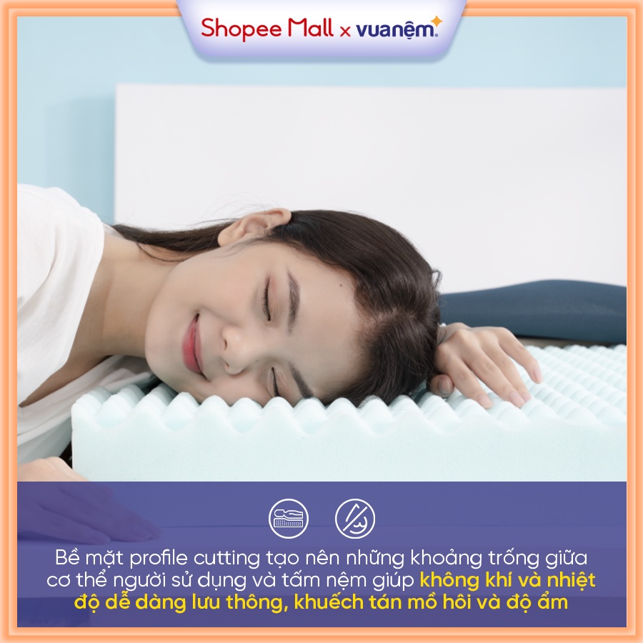 Nệm Massage Nhật Bản Color Foam Goodnight êm ái mềm mại nâng đỡ cơ thể