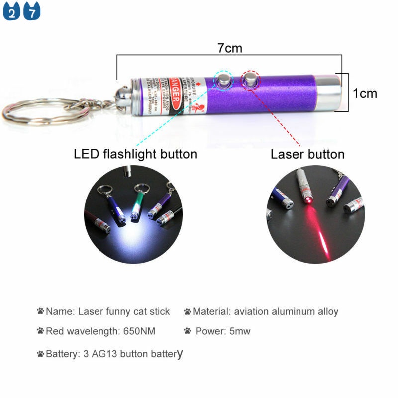 Bút Chiếu Laser LED Đồ Chơi Cho Thú Cưng 27 Thú Vị