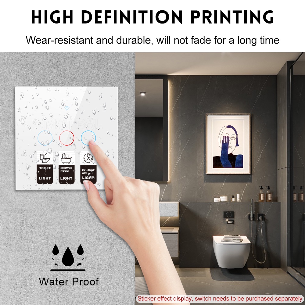 Miếng dán công tắc cảm ứng SMATRUL kèm keo dán tiện dụng