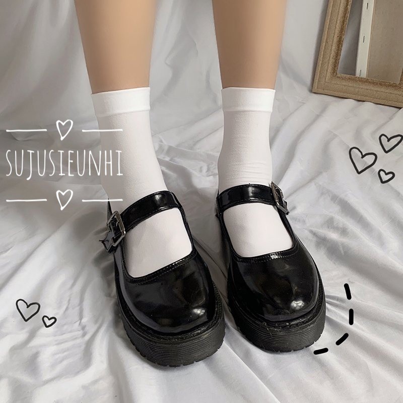 (9 size-2 màu-3 độ dày) Tất trơn phong cách học sinh Nhật Bản- vớ lolita JK cosplay