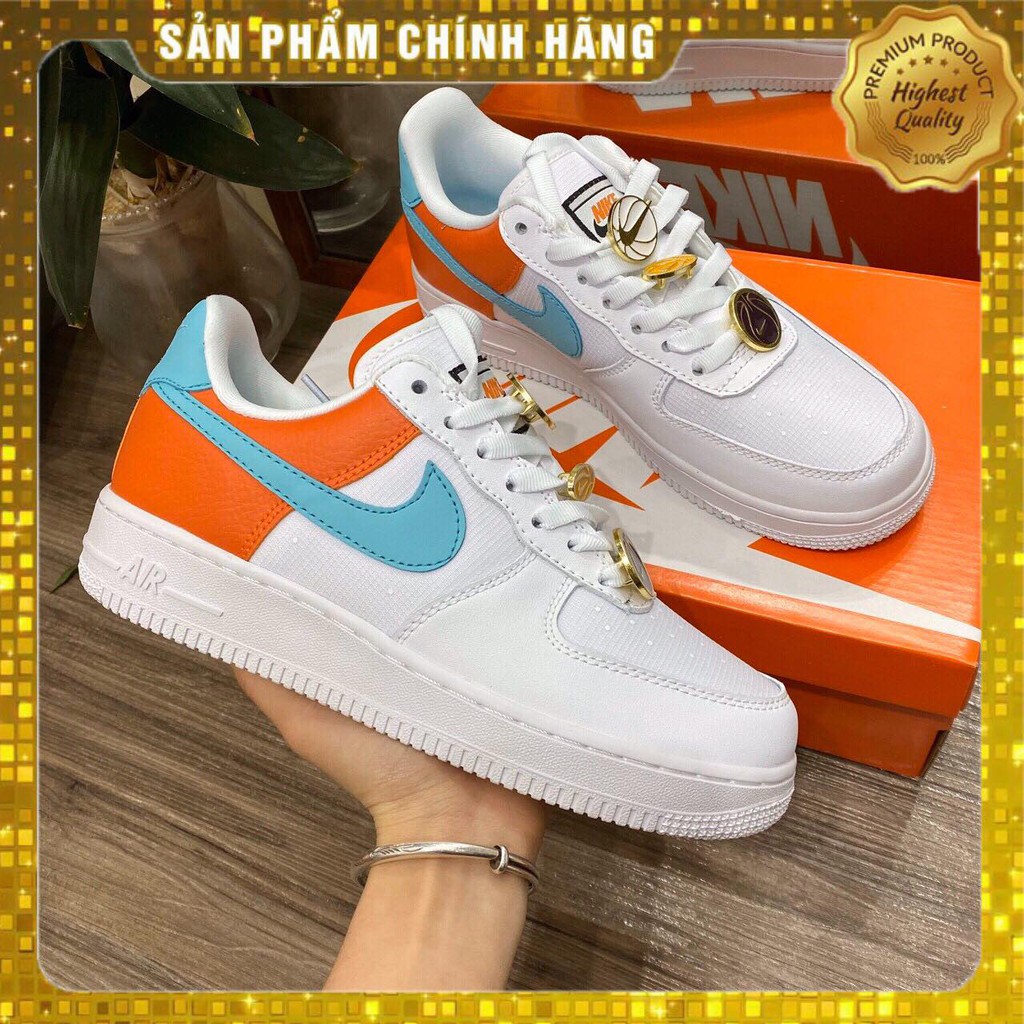 [Hot trend ] Giày Sneaker AF1 Airforce trắng cam