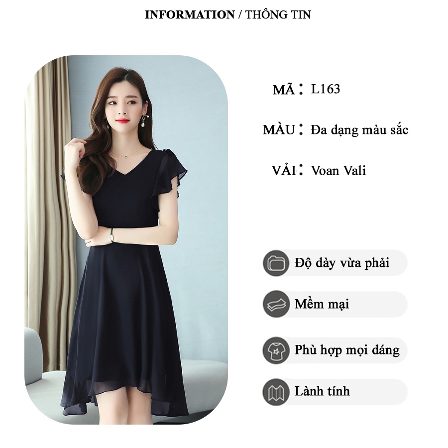 Đầm trung niên WOBE cho mẹ bigsize cao cấp dự tiệc sang trọng thiết kế dáng suông đẹp L163 - WB WOMAN & BEAUTY