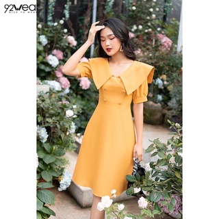 Thanh lý đầm vàng công sở cổ thuỷ thủ