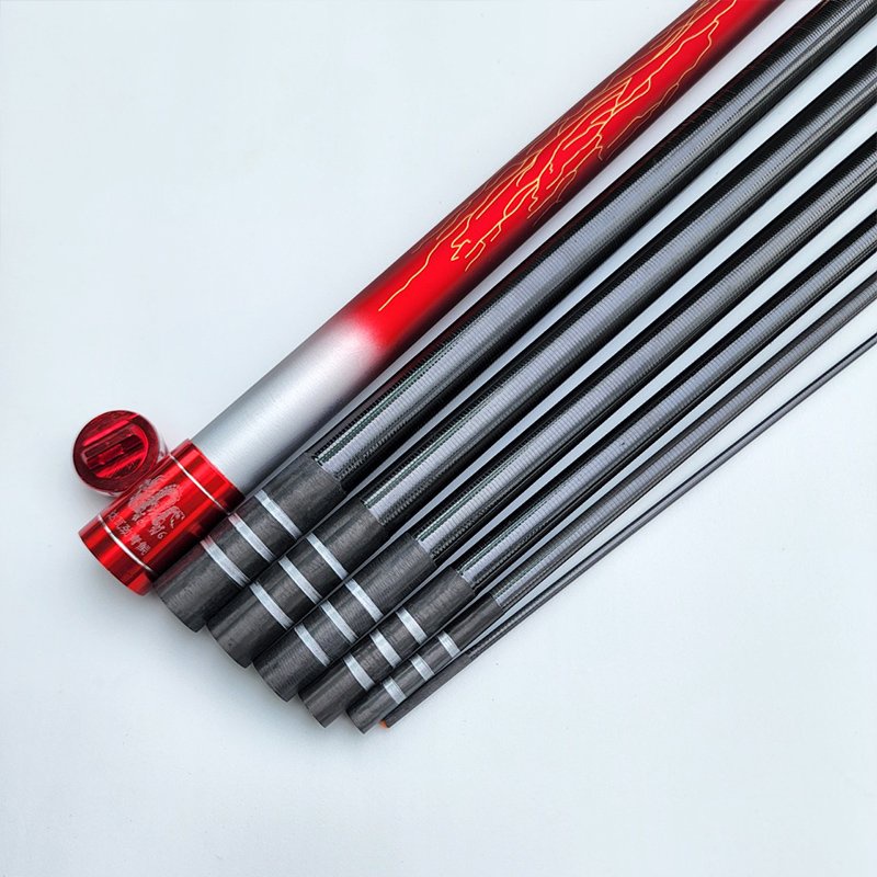 Cần câu đài Hoả Thần 10H phân bổ lực 19 chất liệu carbon phôi dày - Tặng kèm 1 ngọn phụ