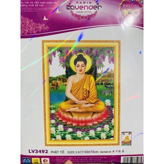 Tranh thêu chữ thập phật thích ca lv3492
