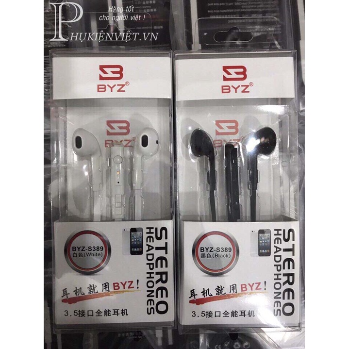 Tai Nghe Nhét Tai Chơi Game BYZ S389 Có Míc Jack 3.5 Dây Dẹt, Thiết Kế Năng Động Khỏe Khoắn, Bảo Hành 12 Tháng.