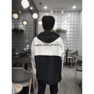 Áo khoác dù unisex 404 ERROR - Đen