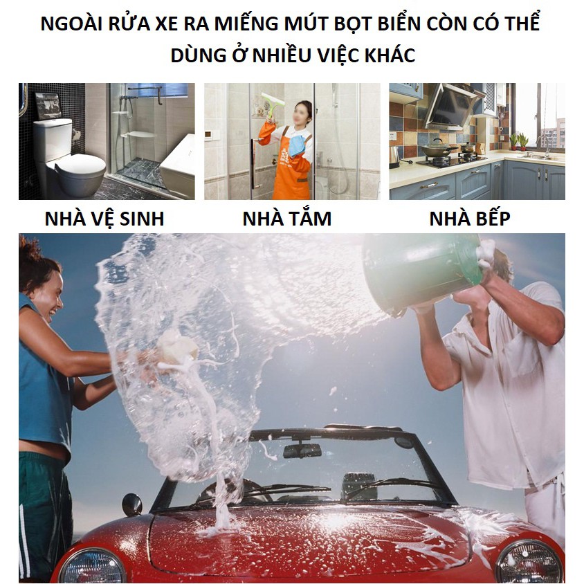 Miếng bọt biển rửa xe ô tô xe máy siêu thấm siêu sạch