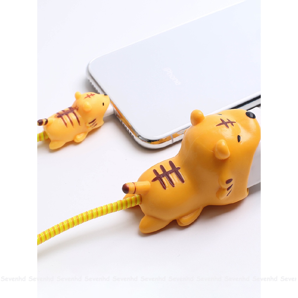 Ready Stock Đồ bảo vệ đầu dây cáp hình hoạt hình xinh xắn