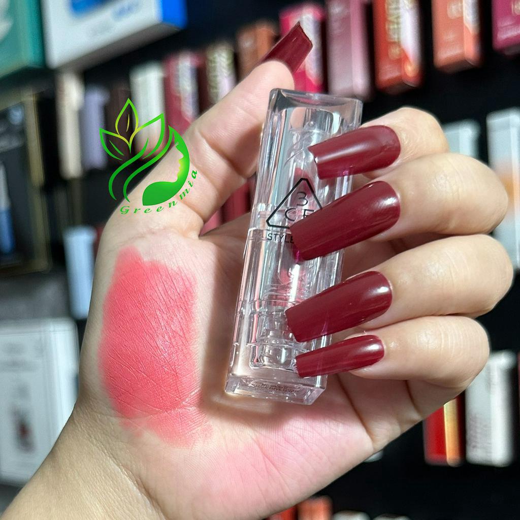 Son Môi 3CE Thỏi Trong Suốt Soft Matte Lipstick Breezy Pink Hồng Cánh Hoa Nhẹ Nhàng Nữ Tính [CHECK HIDDEN TAG]