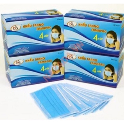 KHẨU TRANG Y TẾ HÀNG 4 LỚP KHÁNG KHUẨN