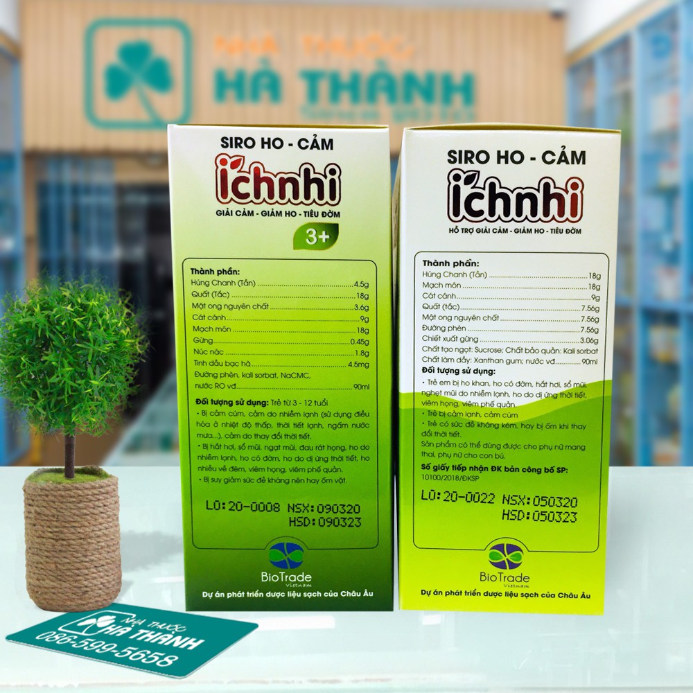 [CHÍNH HÃNG] Siro ho cảm Ích Nhi - cho trẻ từ 0-12t - lọ 90ml