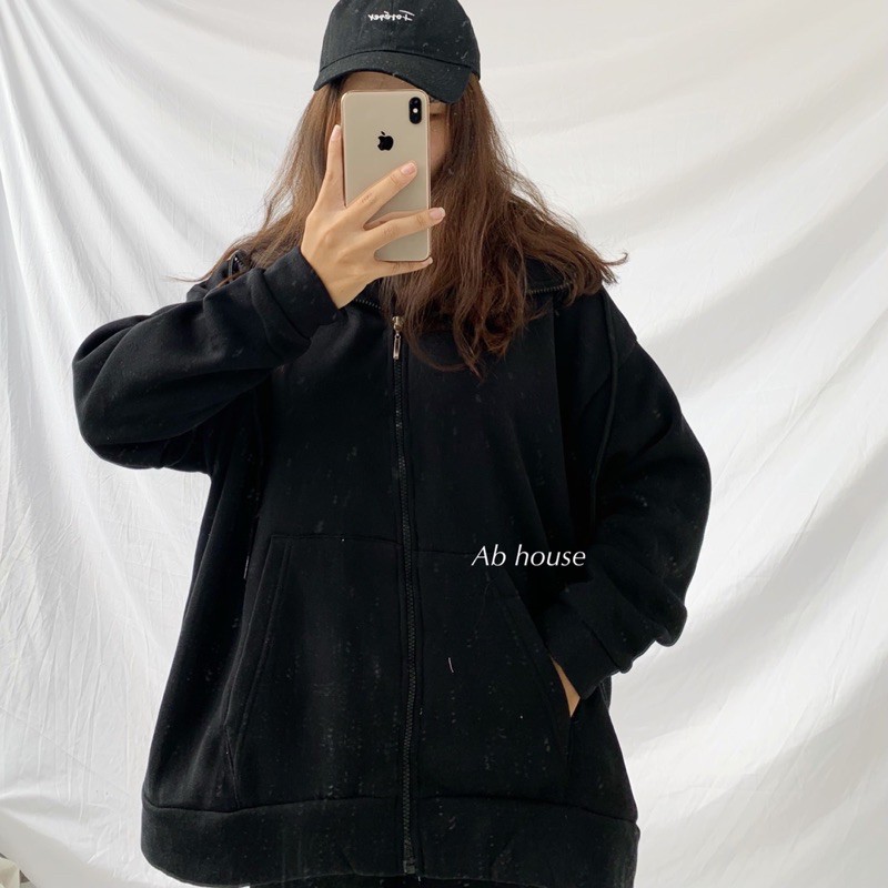 Áo khoác basic Zip trơn Unisex