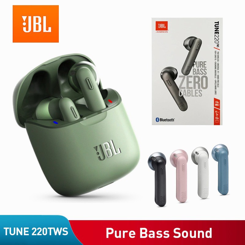 Tai nghe không dây bluetooth cao cấp JBL Tune 220tws công xuất lớn, bát cực căng (BH 24 tháng)