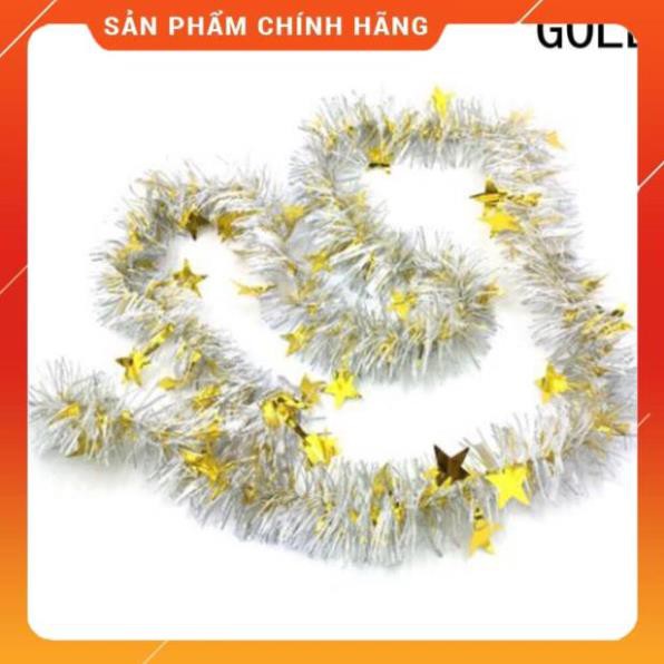 Dây kim tuyến đính ngôi sao, dây óng ánh đính ngôi sao trang trí noel, trang trí giáng sinh, trang trí tết